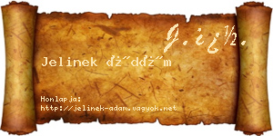 Jelinek Ádám névjegykártya