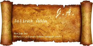 Jelinek Ádám névjegykártya